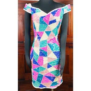 Vintage Nadine Hand beaded Sequin Dress